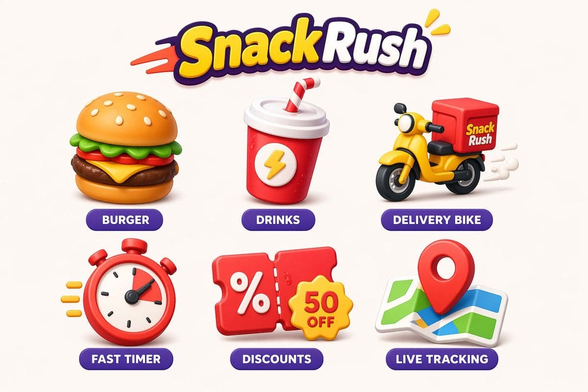 Create a cohesive collection of playful icons for [BRAND ...
