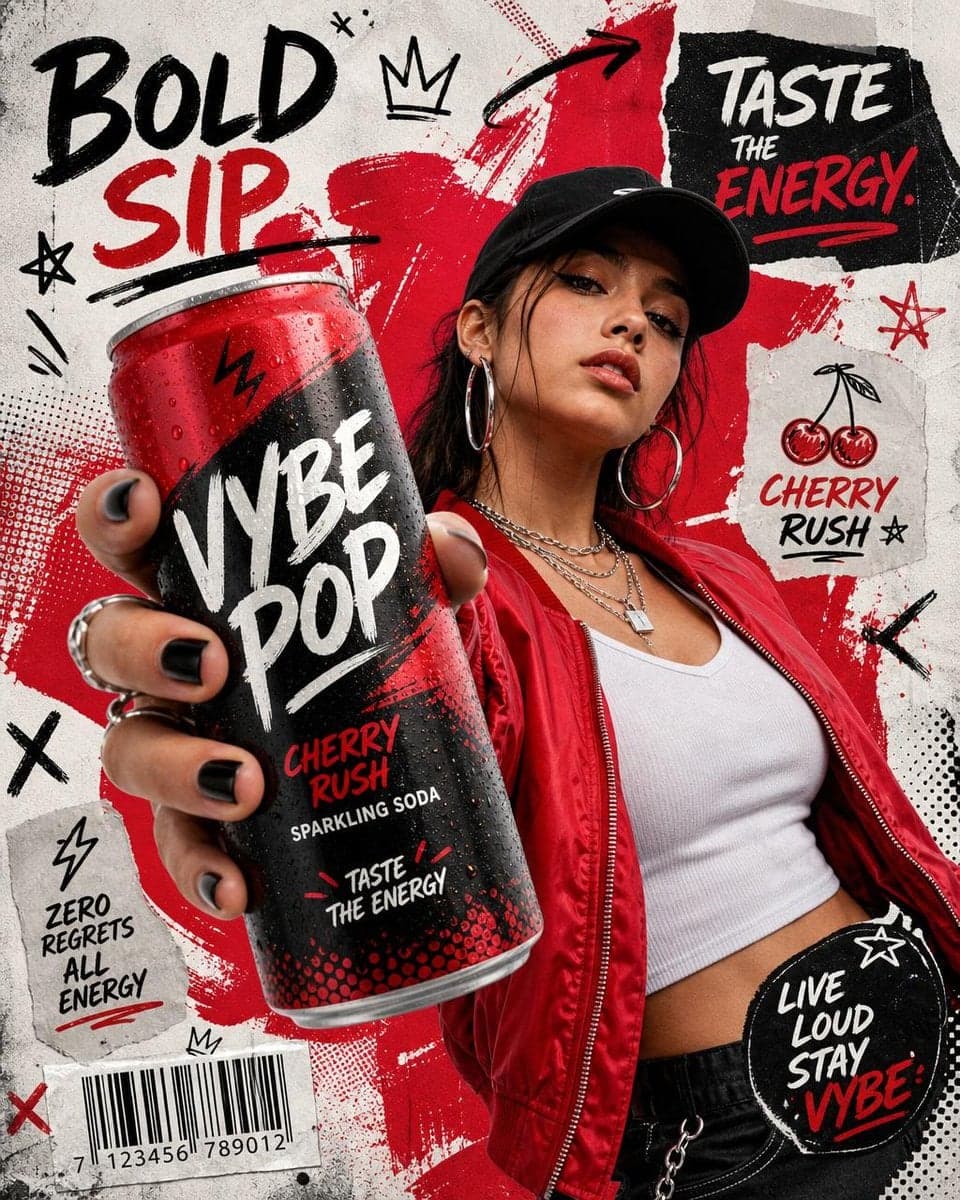 Ultra-realistic commercial beverage advertisement poster,... 2