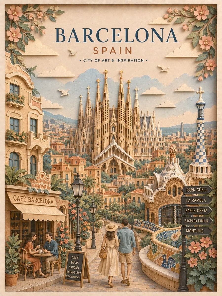 Create a highly detailed vertical travel poster in an ele... 4