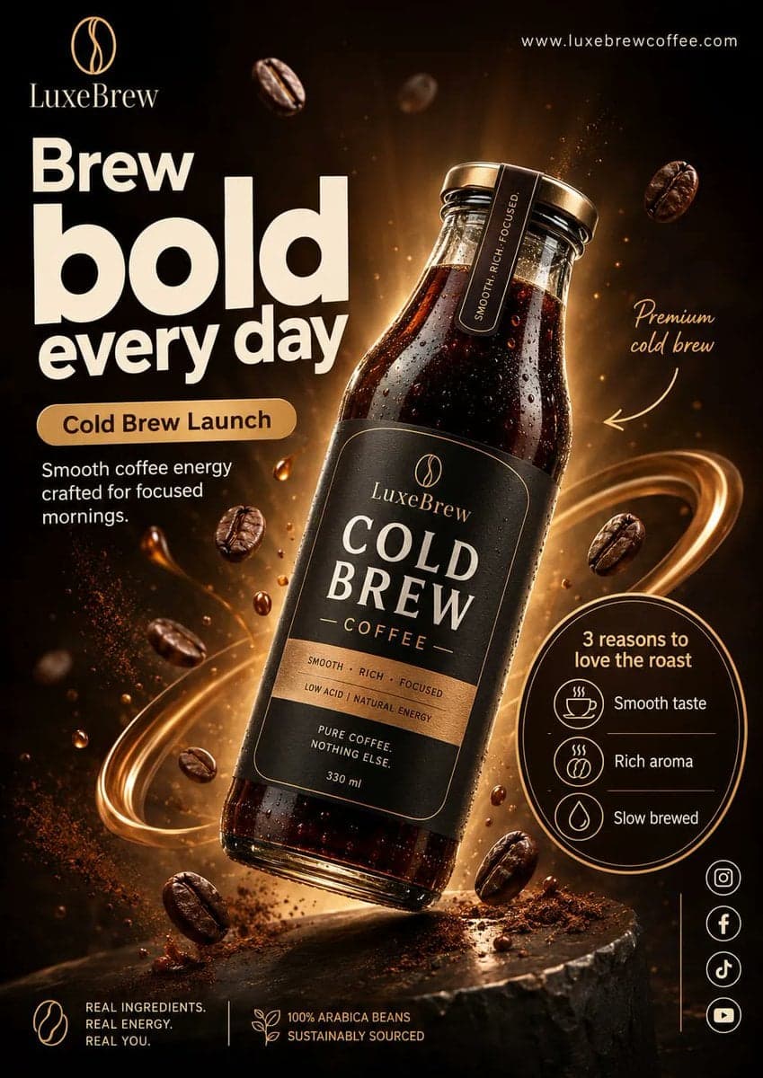 Create a premium commercial advertising poster for [Produ...
