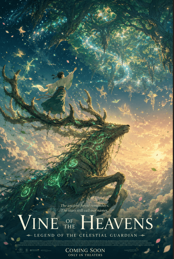 A breathtaking anime fantasy movie poster in portrait for... 4