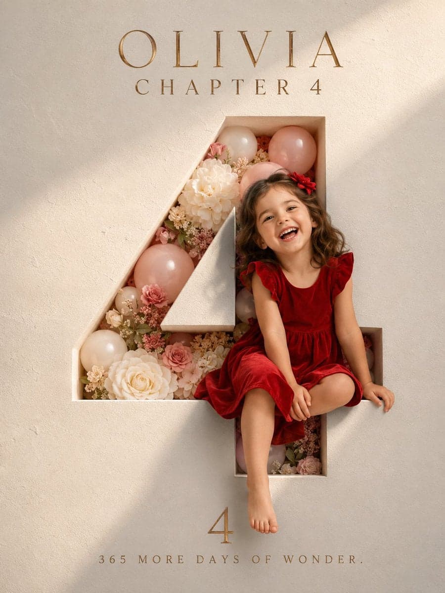 Professional luxury birthday poster, 3:4 portrait composi... 3