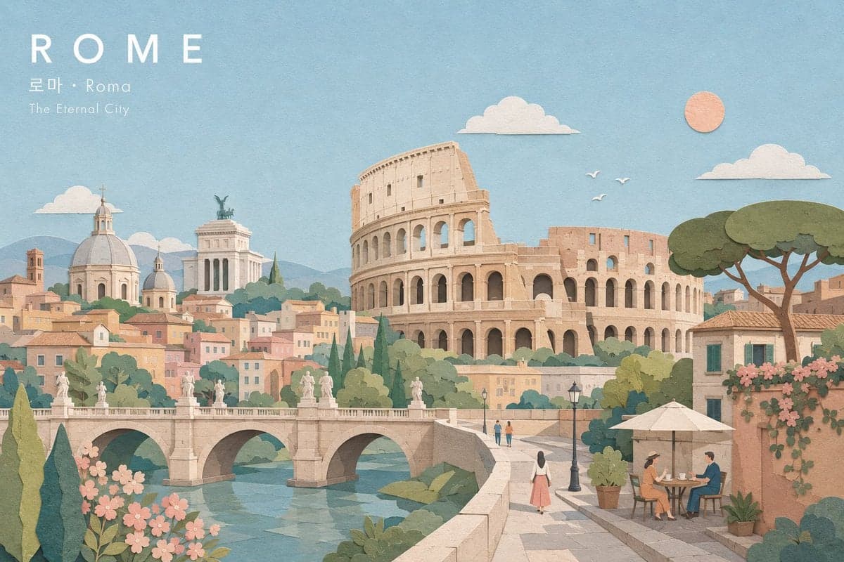 Create a refined wide landscape illustration of [City Sub...