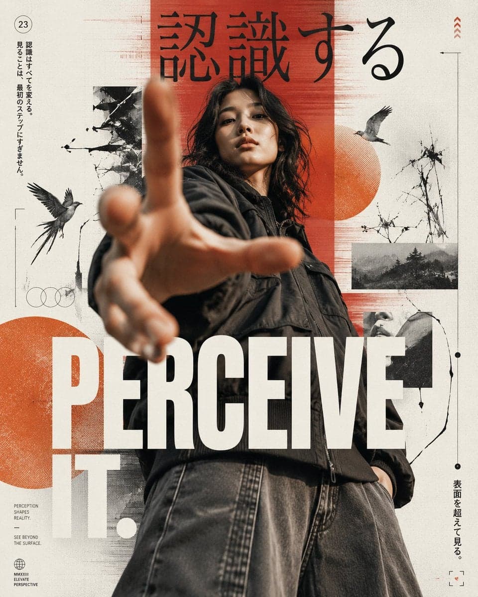 Ultra premium editorial streetwear poster design with a c...