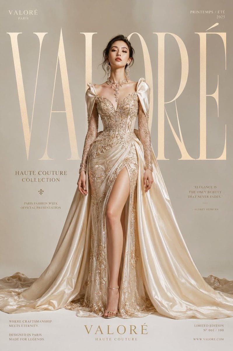 Luxury Haute Couture Fashion Editorial Poster for [BRAND ...
